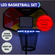 Kahuna LED Trampoline Basketball Hoop Set with Light-Up Ball | Kahuna